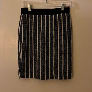 Ann Taylor skirt. Size 4. Navy and white striped. Above knee.  NWOT.